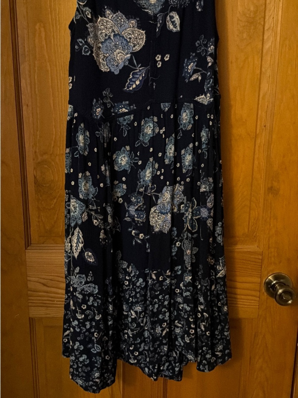 Bila Navy and white Floral High-Low Dress